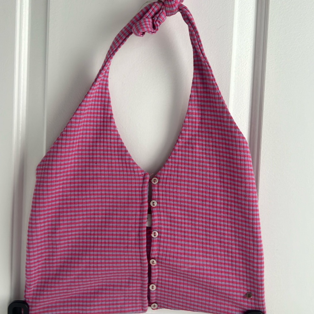 brownie striped halter top